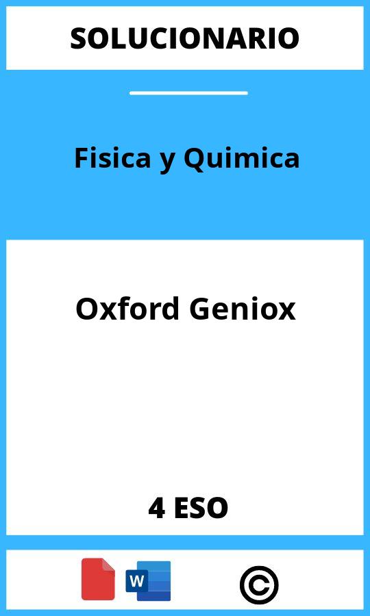 Solucionario Fisica y Quimica 4 ESO Oxford Geniox