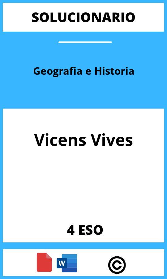 Solucionario Geografia e Historia 4 ESO Vicens Vives