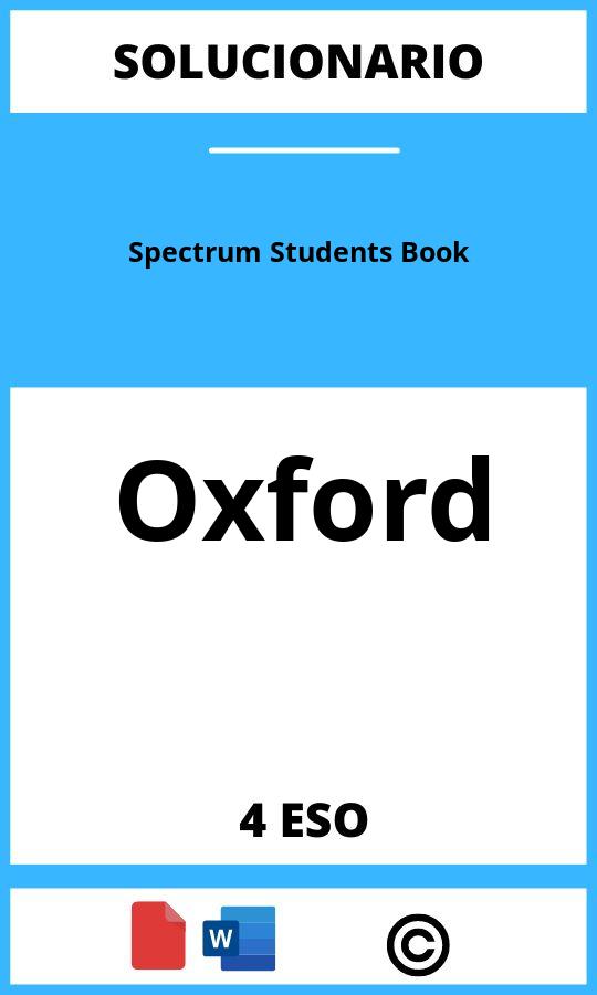 Solucionario Spectrum Students Book 4 ESO Oxford